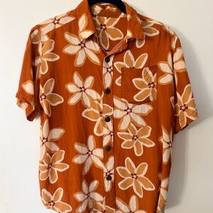 YIREH Maverick Button Up Shirt in Brown Floral
